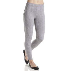 Spanx Jean-ish Ankle Leggings in Grey Python, L